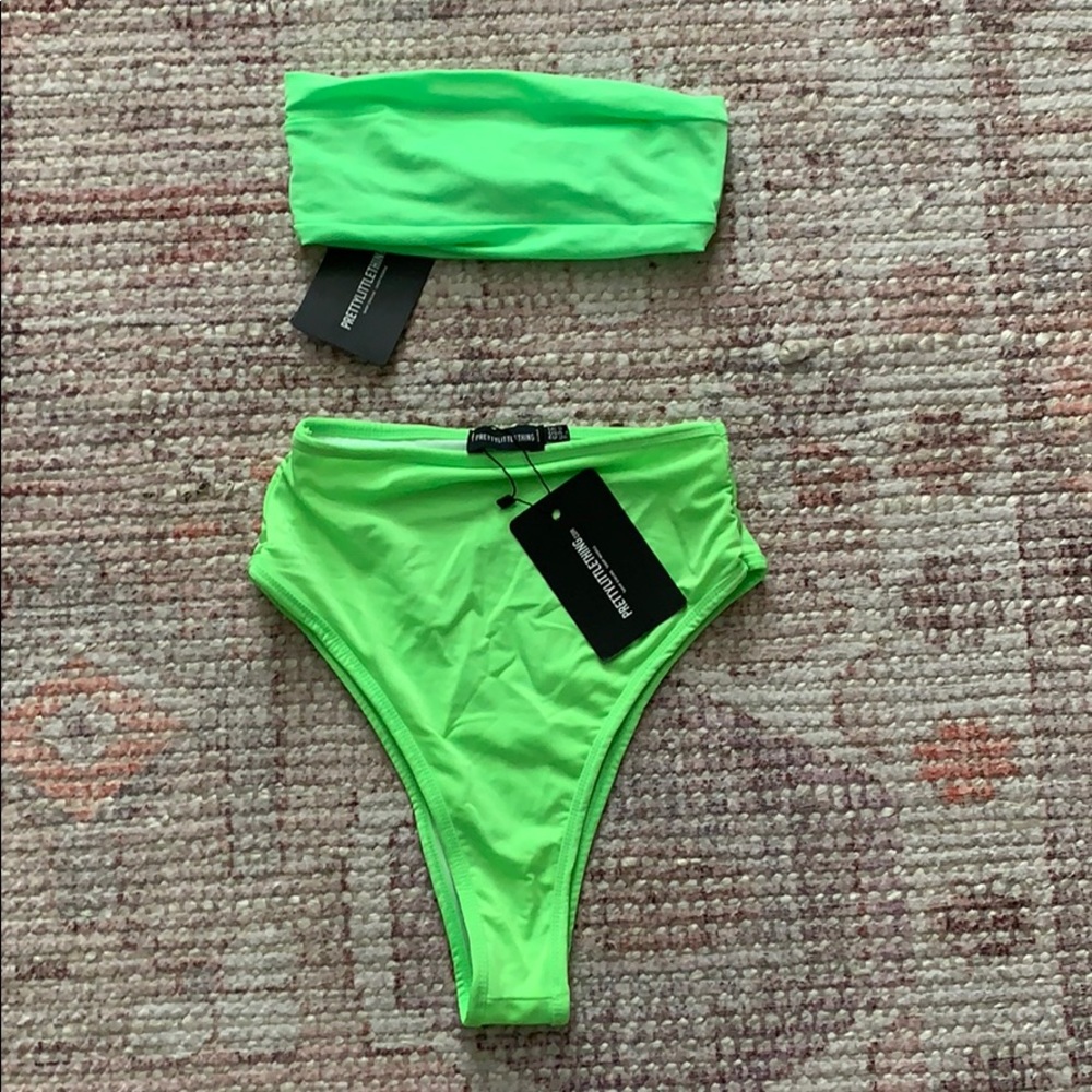 Pretty Little Thing Neon Green Bikini 💚